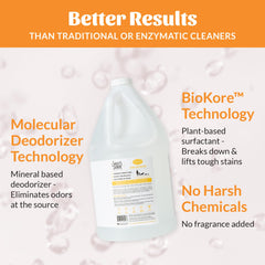 SKOUT'S HONOR carpet stain removal solution targets embedded spots and freshens fibers