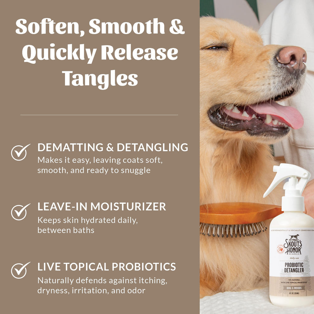 Omega-3 conditioning detail for shinier, smoother pet hair