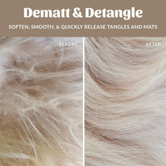 Daily-use pet detangler in 97% natural formula ideal for regular grooming