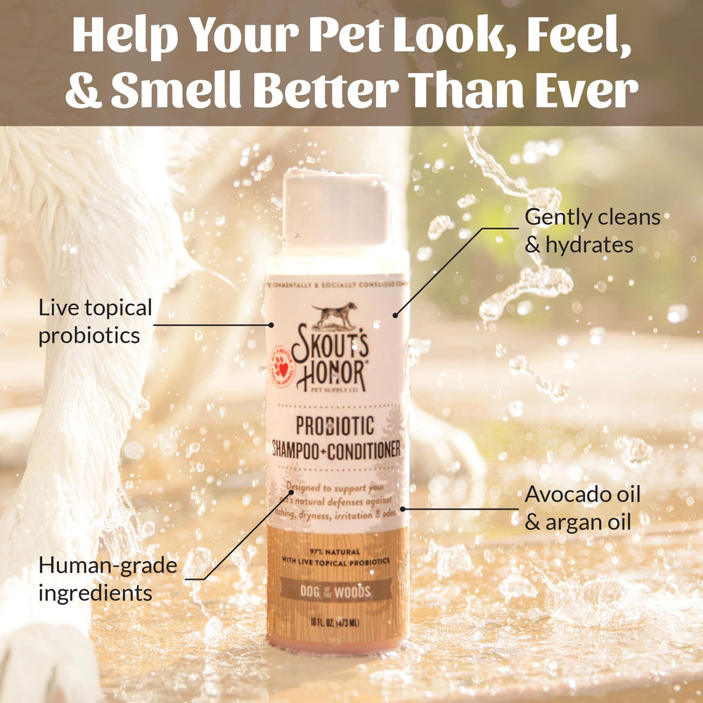 Skout’s Honor dog shampoo after-bath coat looks smooth and shiny