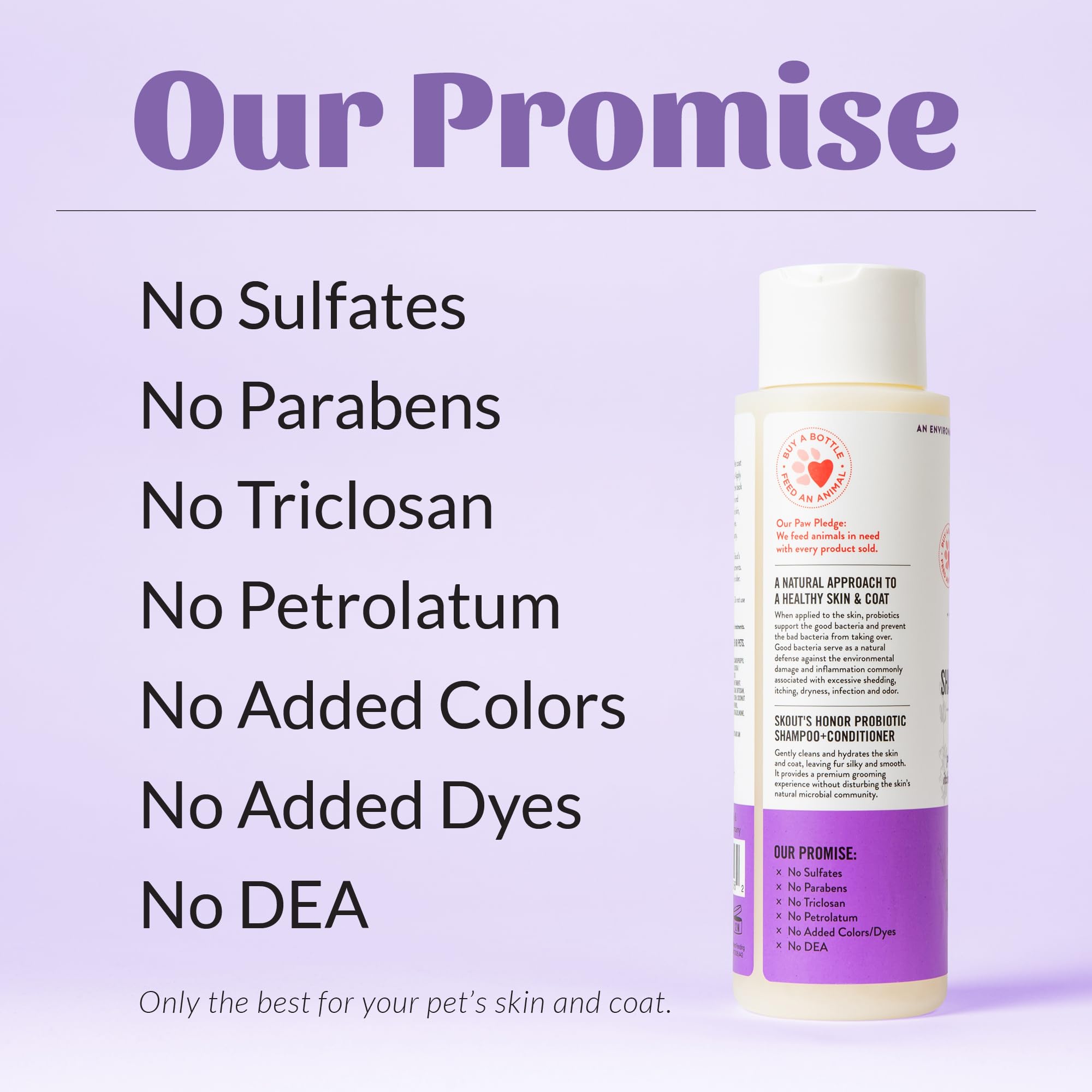 Skout's Honor packaging and avocado oil highlight natural care for coats.