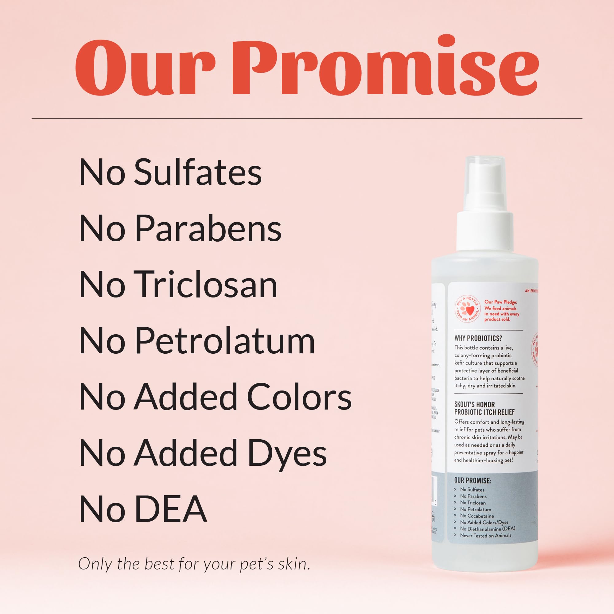 8 oz SKOUT'S HONOR bottle ready for at-home pet care.