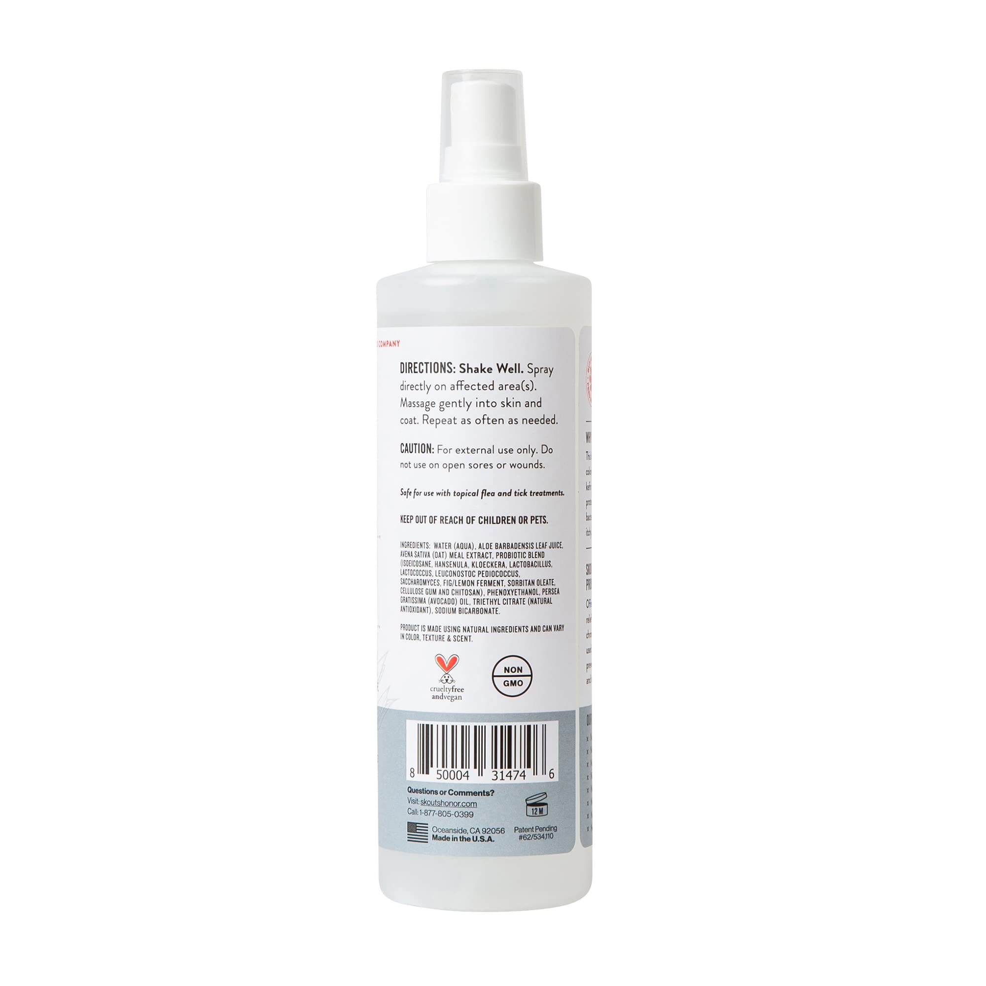 Close-up of the SKOUT'S HONOR spray nozzle shows easy application.