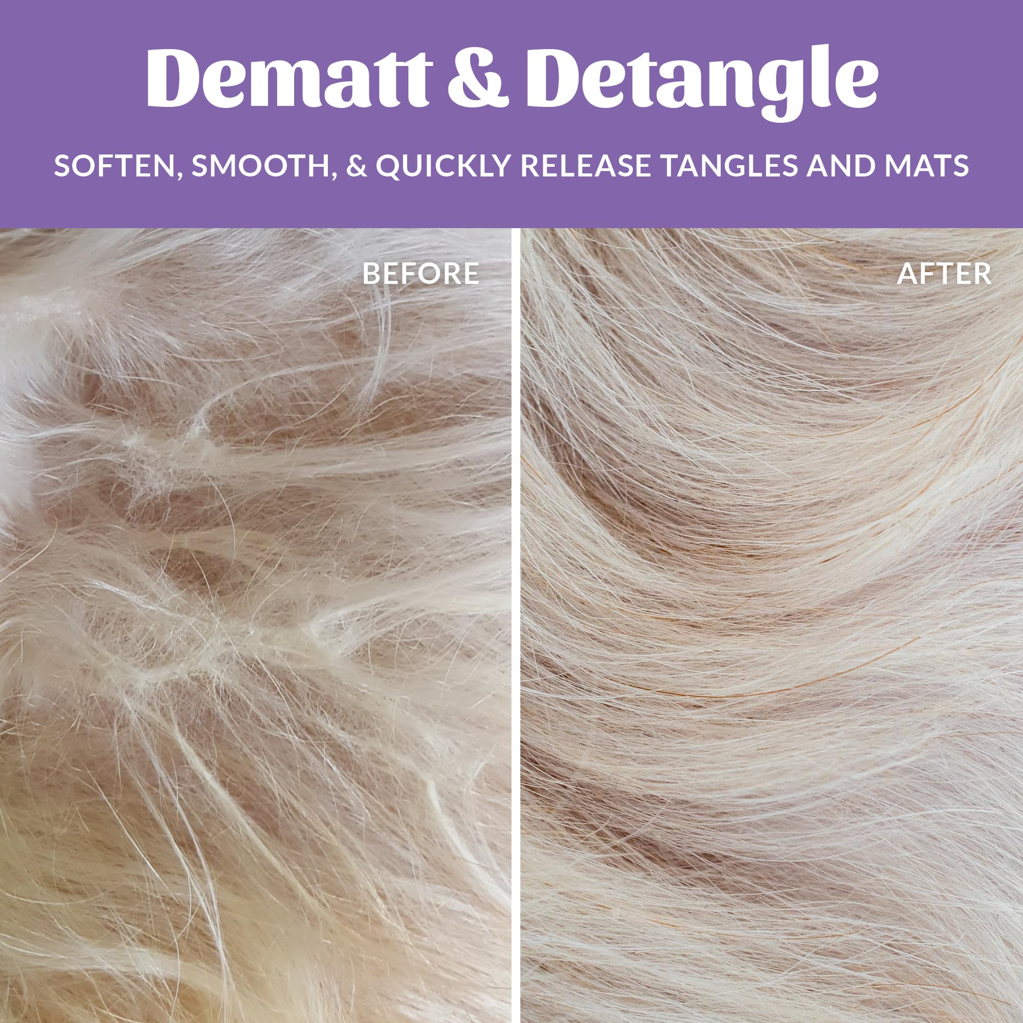 Spray-foam mist from Skout's Honor Probiotic Pet Detangler for detangling