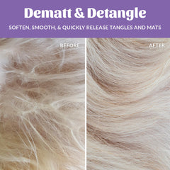 Spray-foam mist from Skout's Honor Probiotic Pet Detangler for detangling