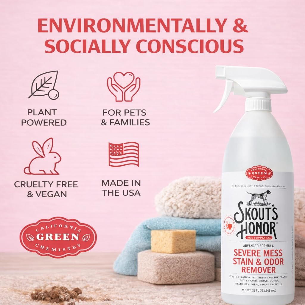 SKOUT'S HONOR Severe Mess is safe on couches and fabrics