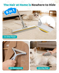 Skrmisda pet hair remover on a sofa collecting fibers.