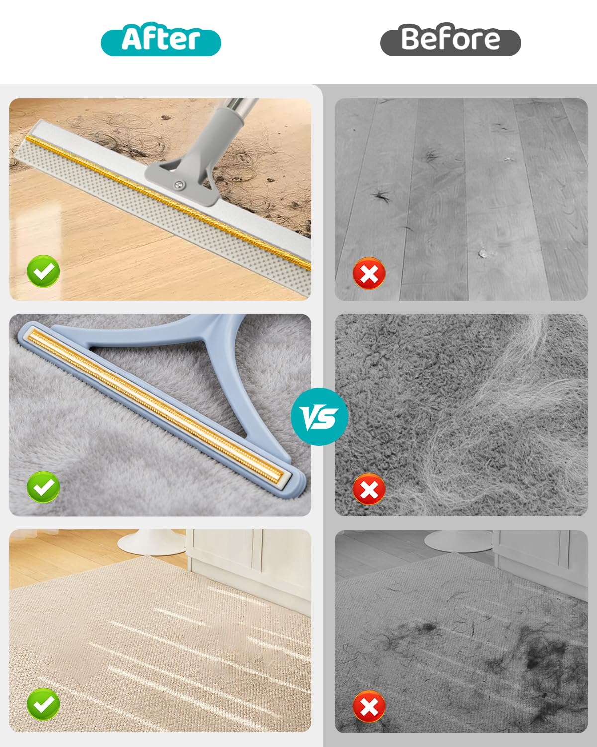 Skrmisda three-piece carpet set displayed for versatile cleaning.