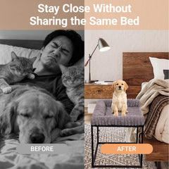 SKTREVAN bedside cosleeper height adjustment demonstrates easy alignment with bed heights.