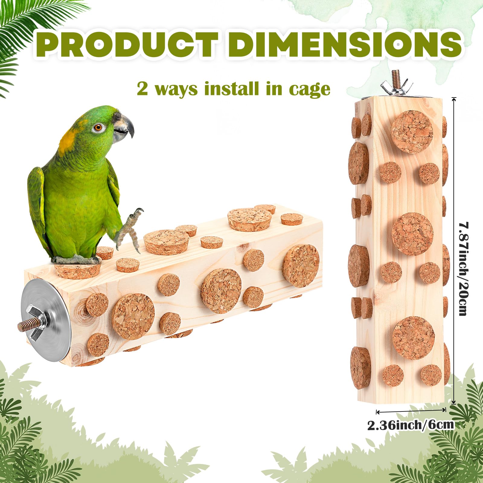 Skyygemm foraging toy for birds fits cage and stimulates curiosity