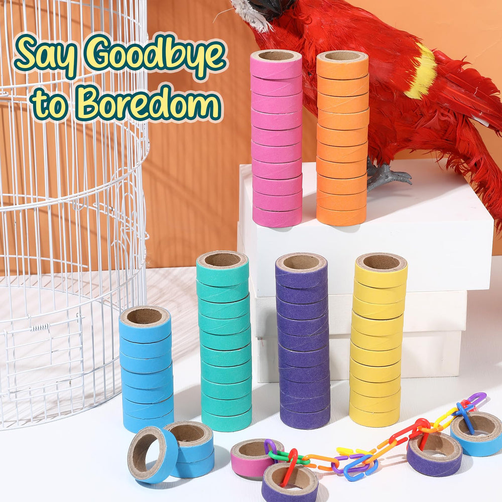 Skyygemm foraging bagels parrot toy promotes mental engagement and physical activity