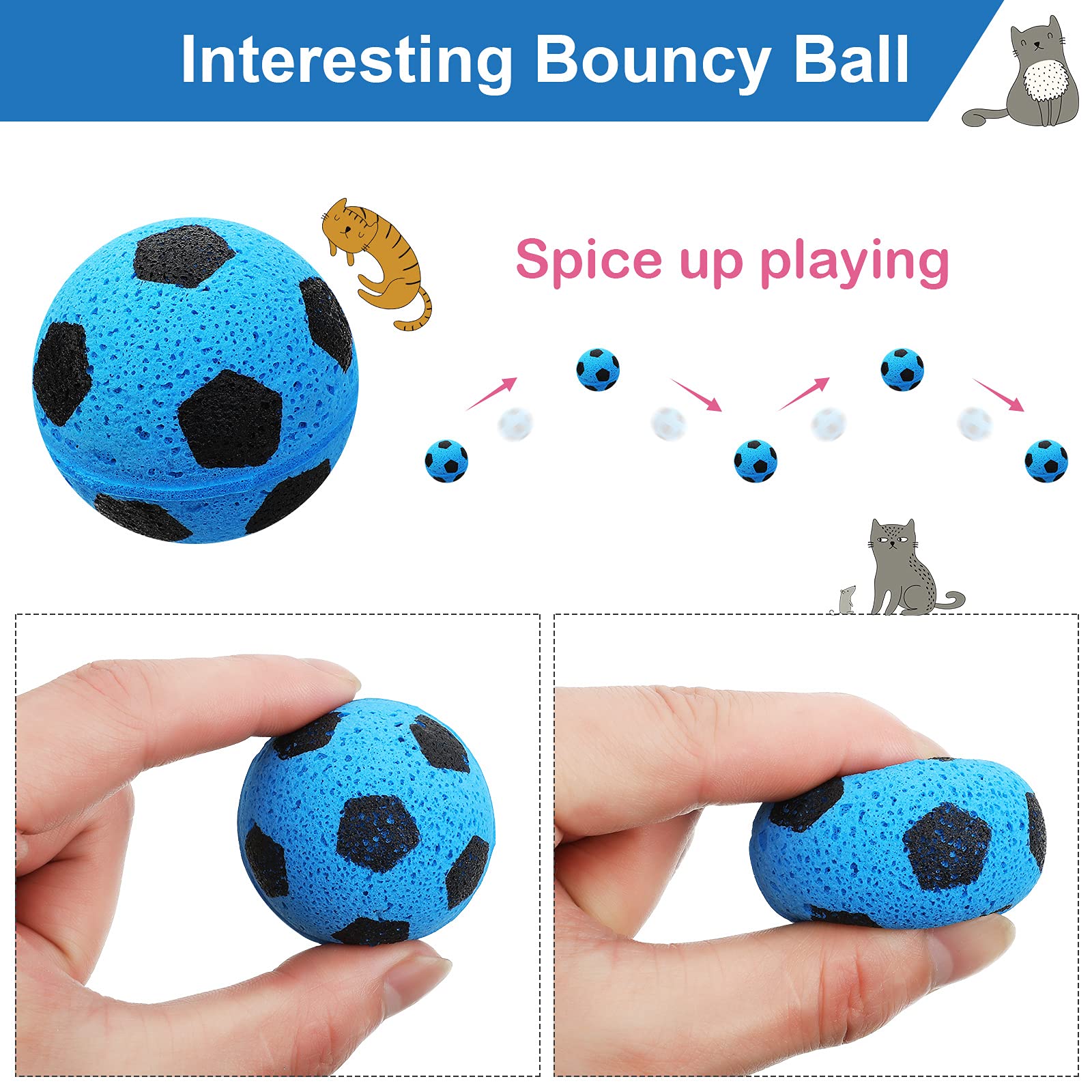 Skylety cat soccer ball green stimulates activity on carpeted floors