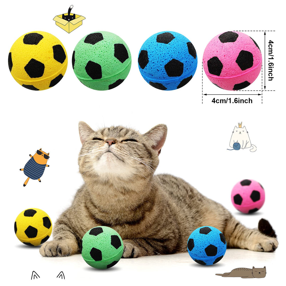Skylety cat soccer ball yellow foam for quiet, energetic play