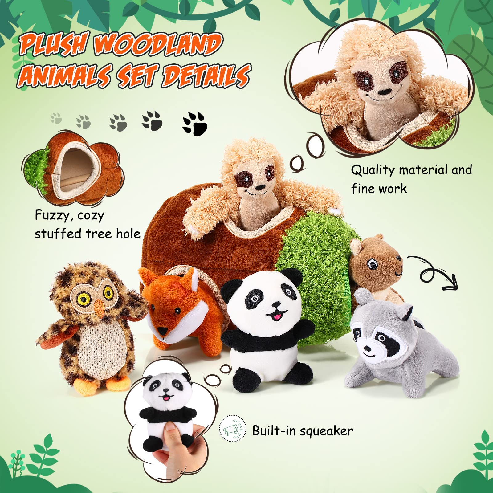 Skylety plush dog toy with interactive play and soft texture