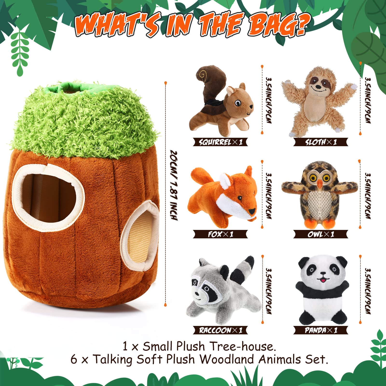 Skylety woodland animals squeaky toys enhancing sensory engagement during play