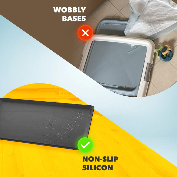 Skywin TidyFriend anti-slip base keeps pads secure during play sessions.