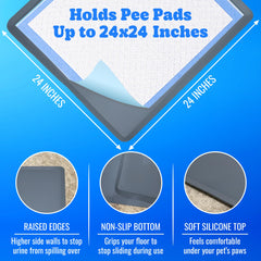 Skywin TidyFriend anti-slip-base secures pads during playful sessions.