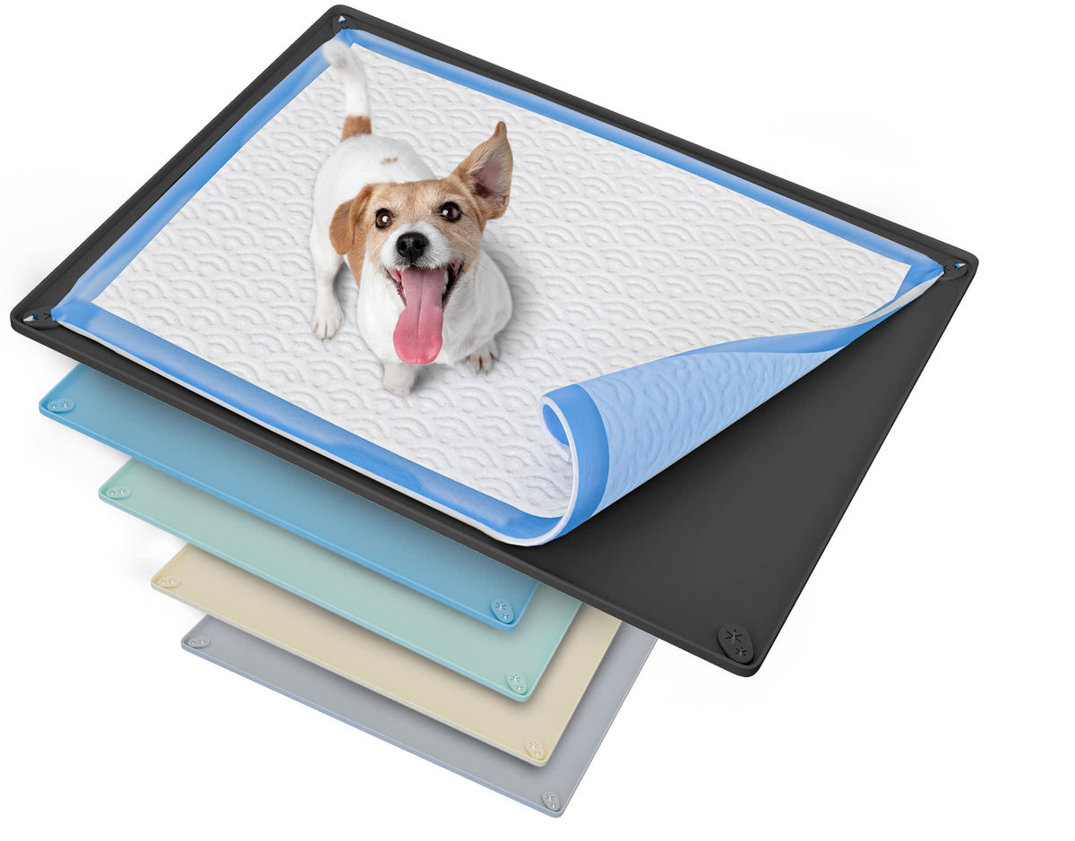 Skywin TidyFriend pee pad holder with corner lock keeps pads steady.