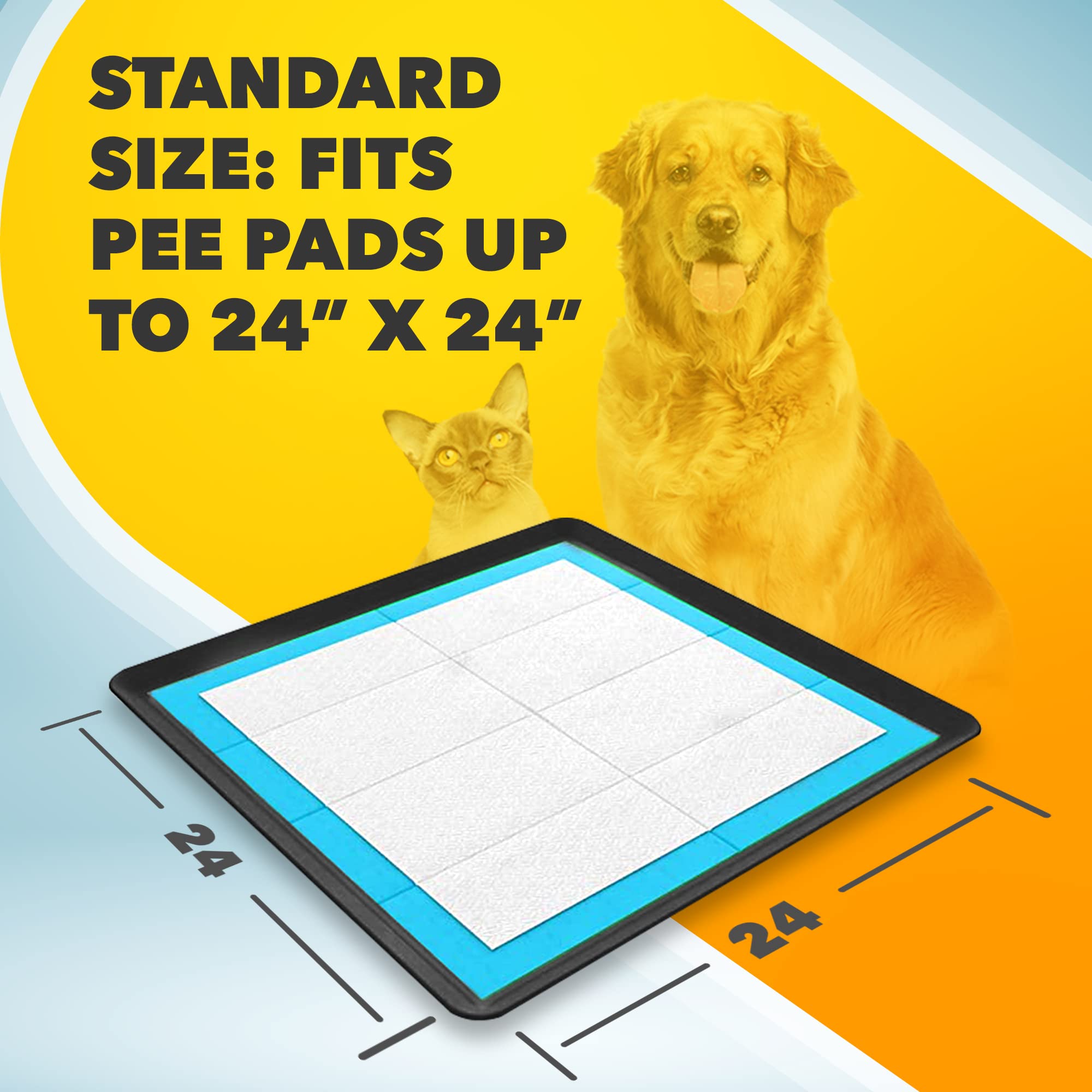 Skywin TidyFriend anti-slip base keeps pads secure on any floor.