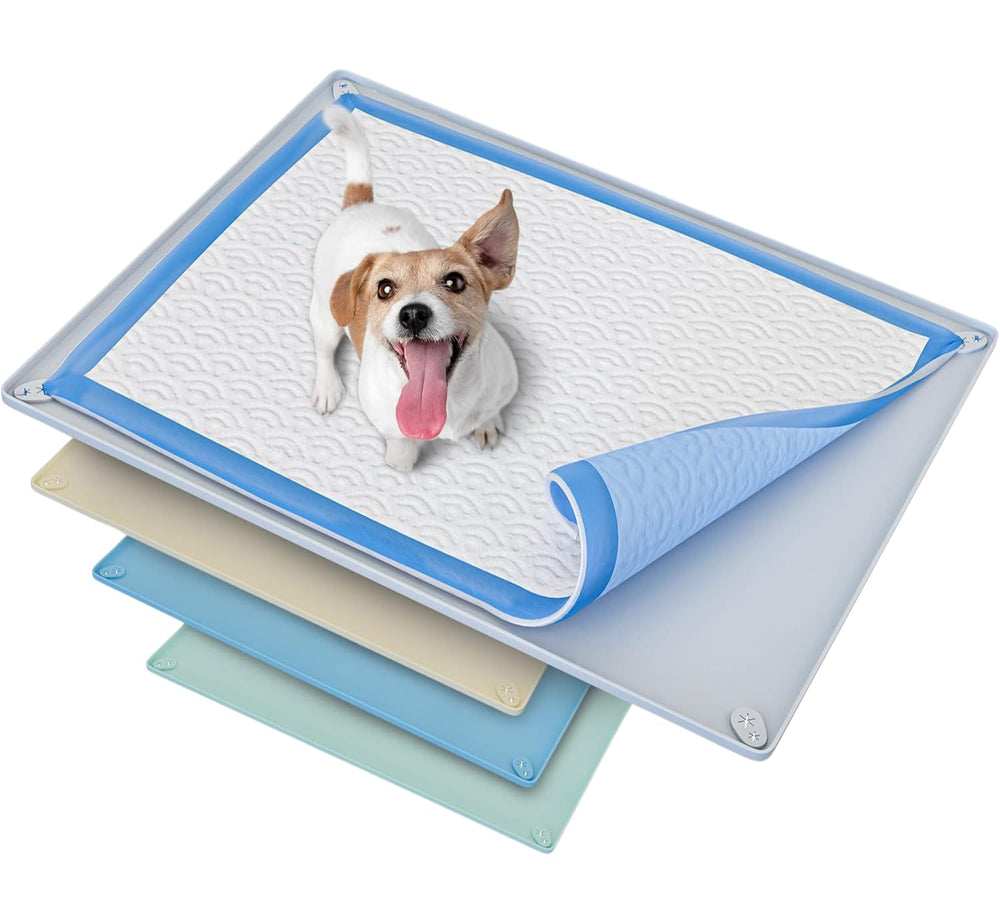 Skywin TidyFriend pee pad holder tray showing edge containment for a clean room