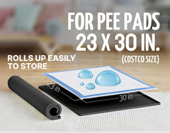 Skywin TidyFriend raised edges contain spills for a cleaner floor.