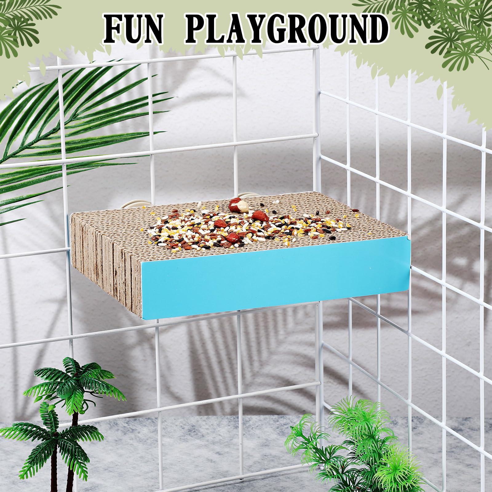 Skyygemm bird chew stand corrugated paper - durable chew enrichment for parrots.