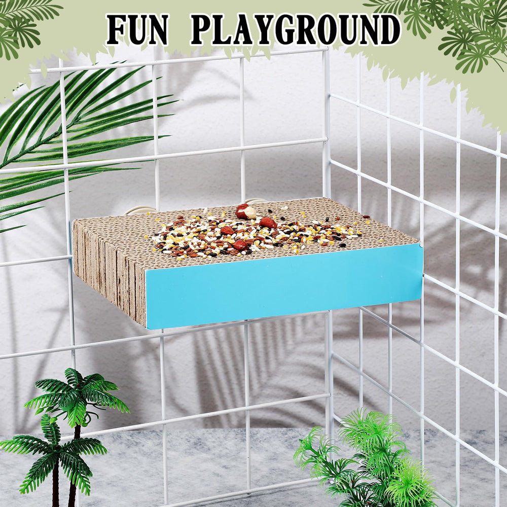 Skyygemm bird chew stand corrugated paper - durable chew enrichment for parrots.