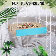Skyygemm bird chew stand corrugated paper - durable chew enrichment for parrots.