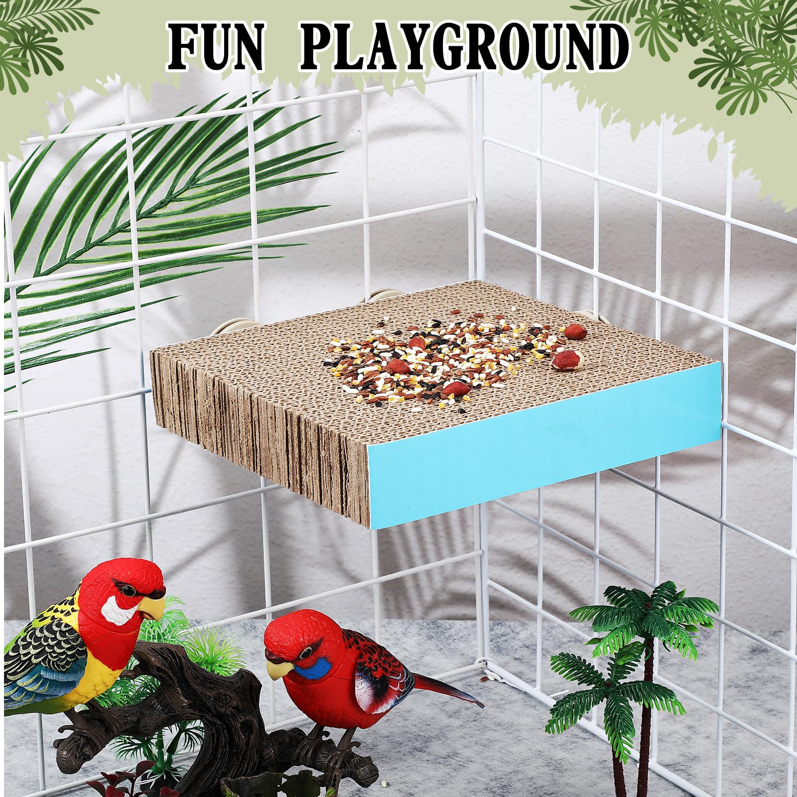 Skyygemm bird perch in cage setup supports climbing and exploration