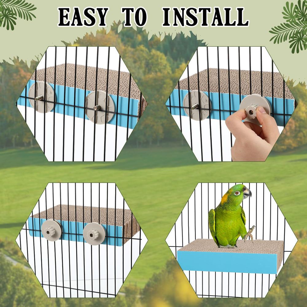 Skyygemm bird perch installation - quick assembly for cage setup.