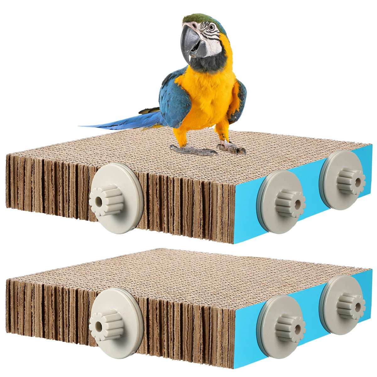Skyygemm parrot toy flat perch 2-pack for cozy rest and play
