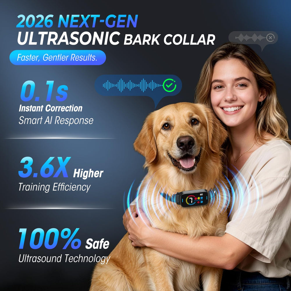 SLAYKAM bark collar featuring seven levels for tailored training.