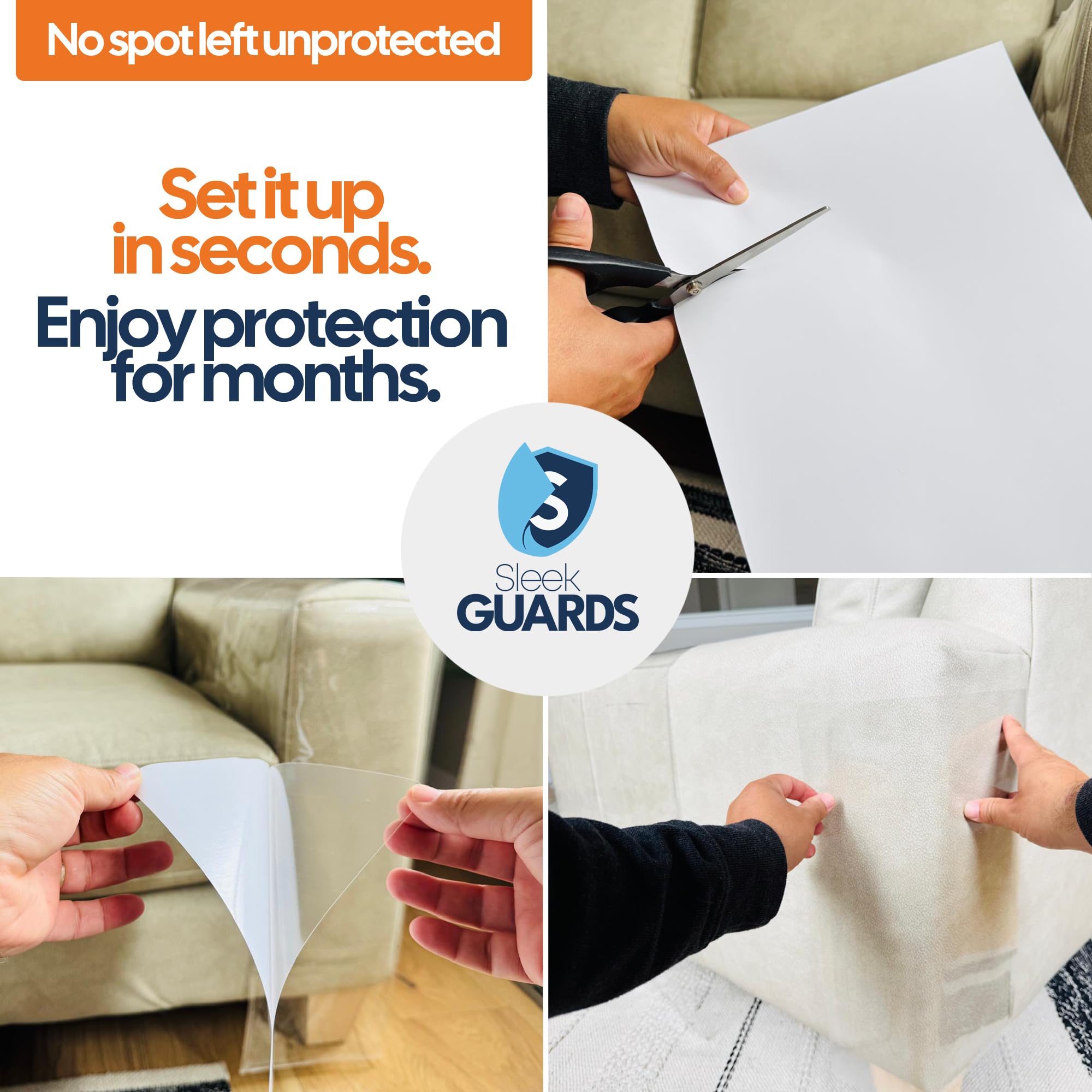 Twist pins secure Sleek Guards sheets for a snug, durable fit.