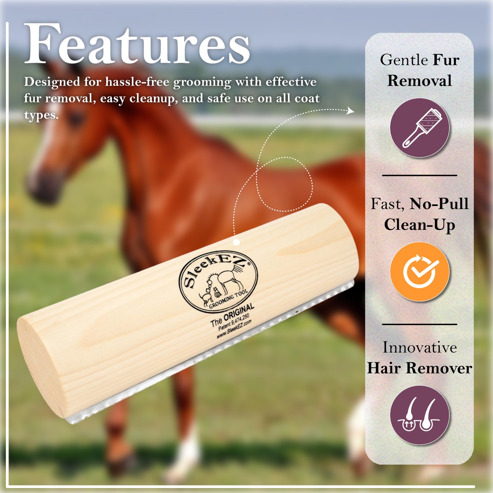 SleekEZ works on all animal types for versatile grooming.