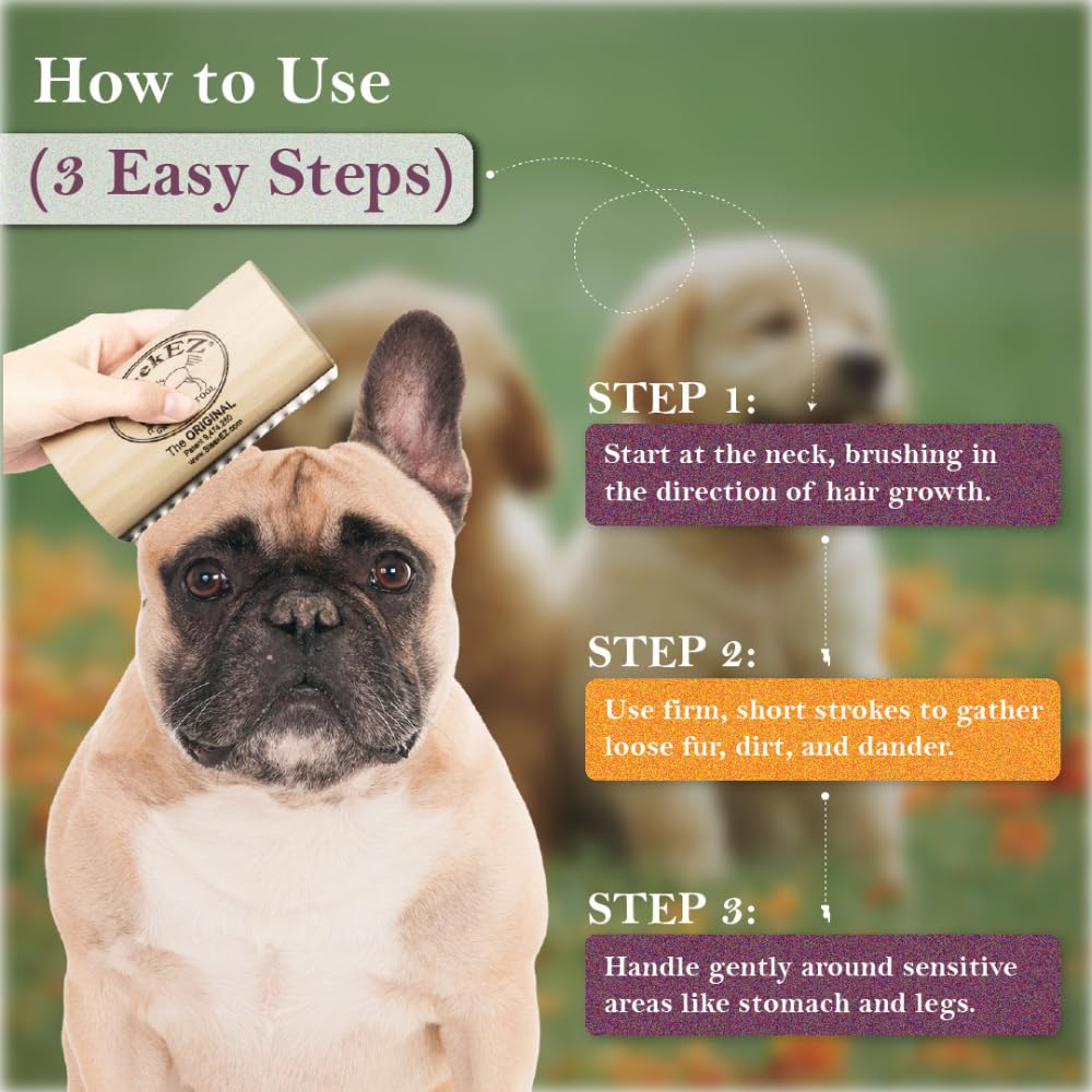 SleekEZ car hair remover helps keep car seats fur-free during travel.