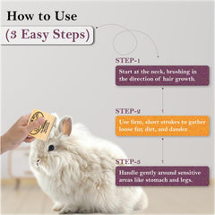 SleekEZ cat brush designed for indoor cats during grooming.