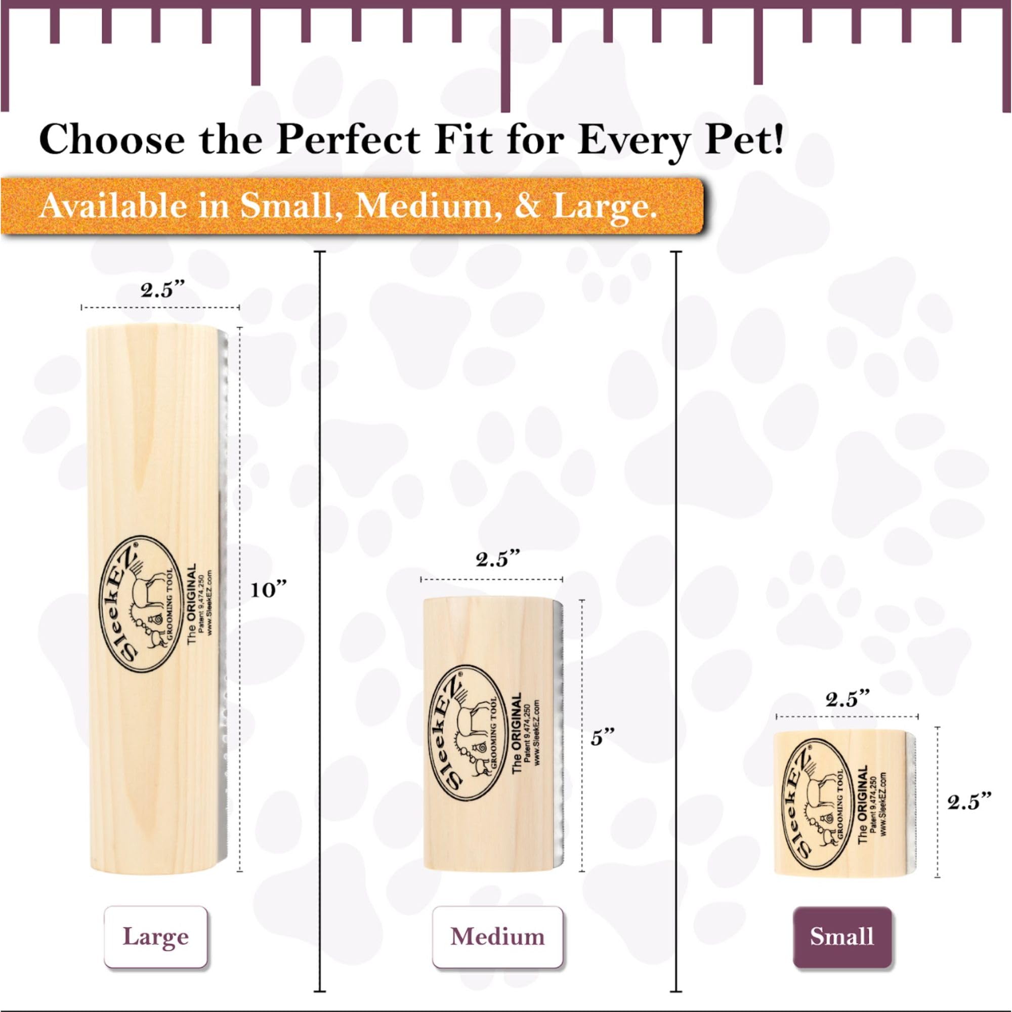SleekEZ cat brush removes pet hair from carpets.