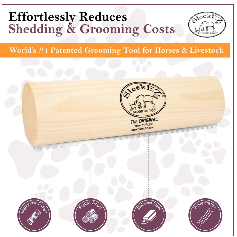 SleekEZ deshedding tool provides painless grooming by lifting hair tips.