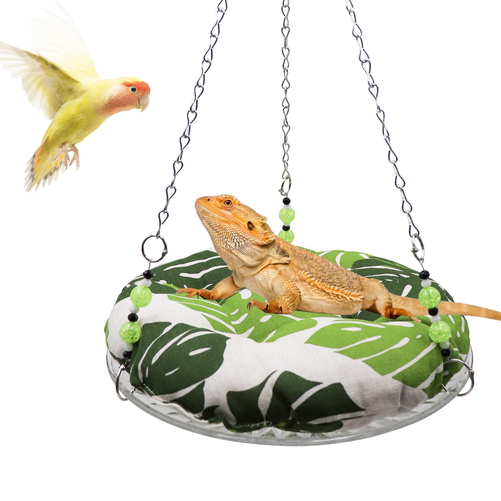 Slepceub 11.8in reptile bed hammock provides a cool, comfy resting spot for small pets.
