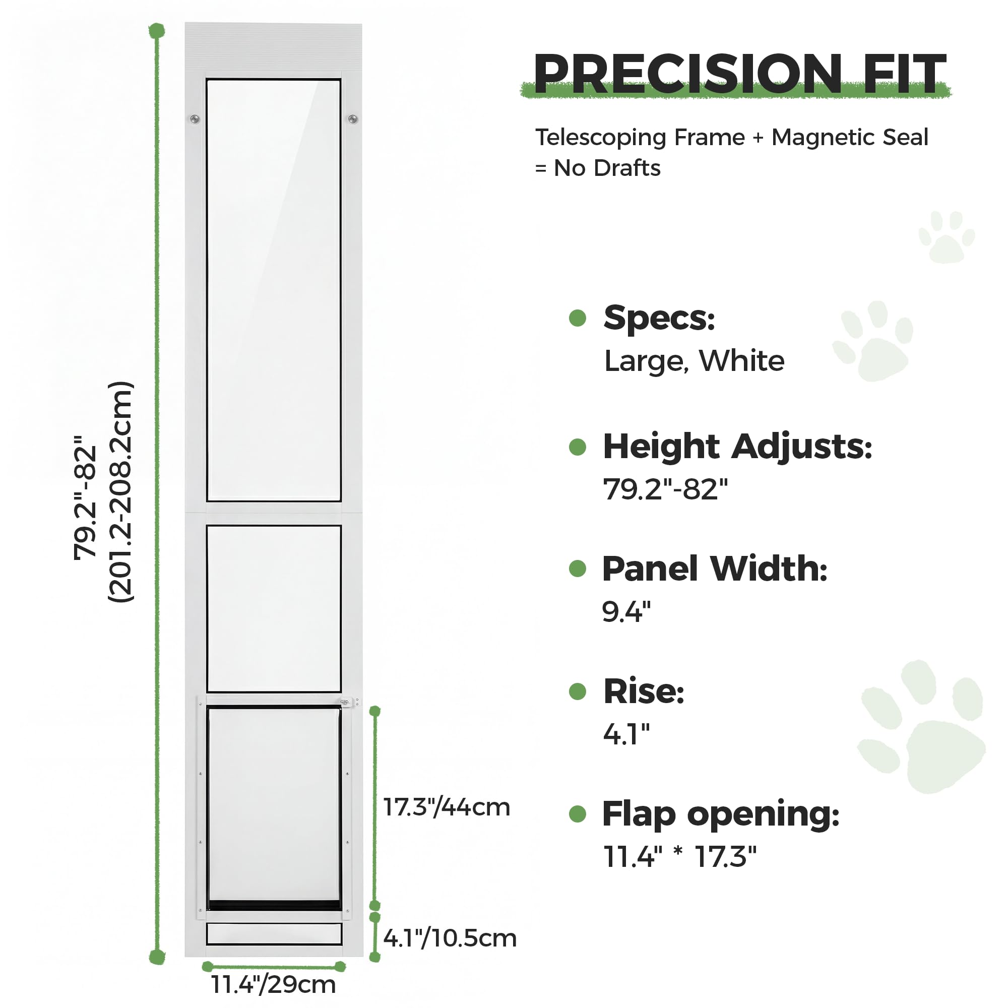 Slevoo height adjustment shown for standard US sliding doors