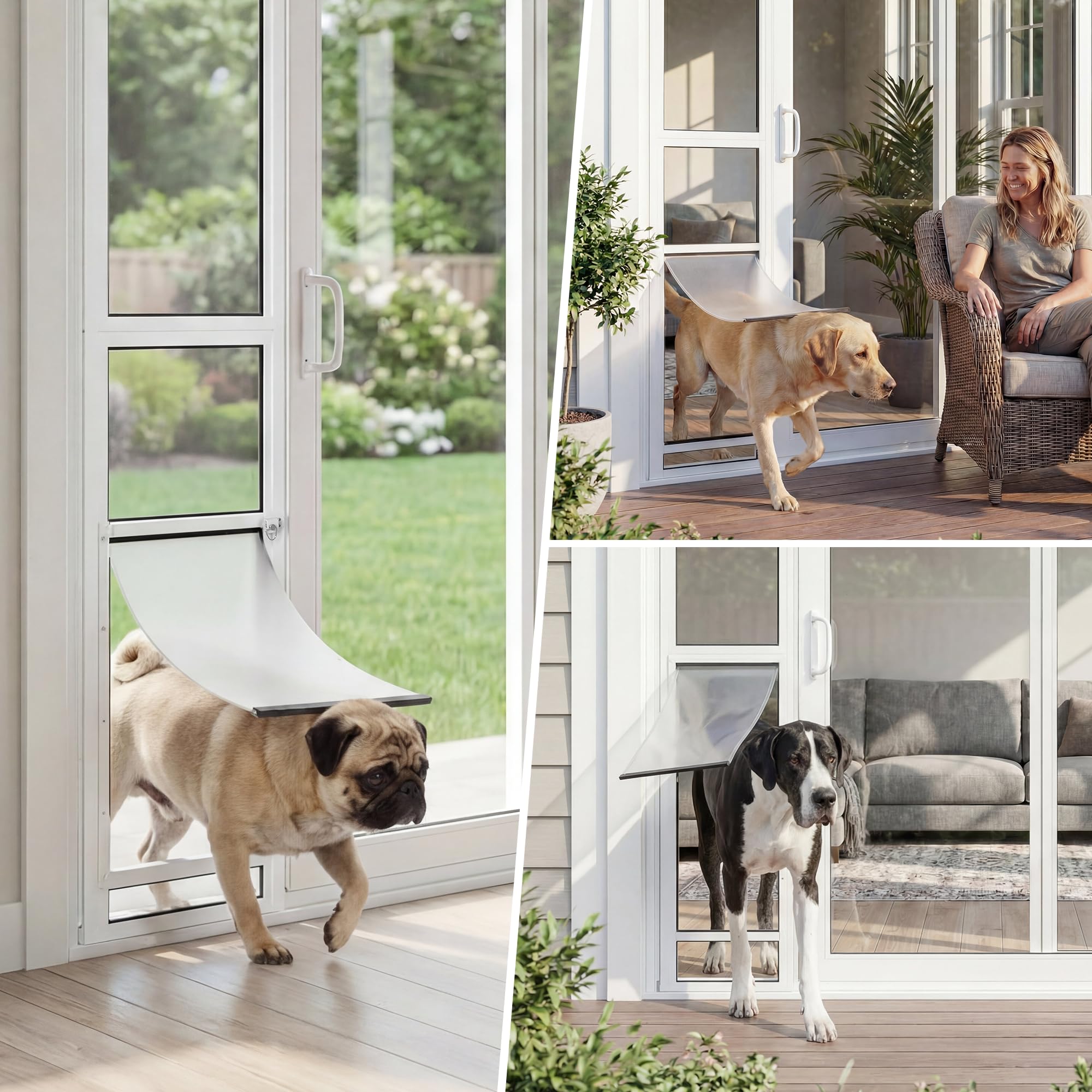 Slevoo lock panel and closing panel for controlled pet access