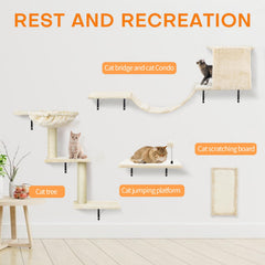 SLFYFC cat wall shelves condo house with plush carpet for cozy retreats