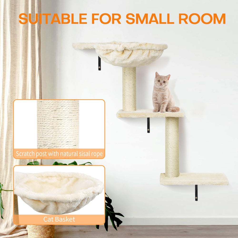 SLFYFC cat wall shelves ladder access encourages climbing and exercise