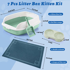 Sliner kitten litter box with scoop for simple cleanup after use