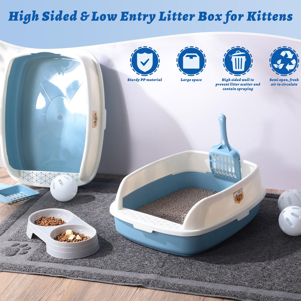 Sliner large litter mat 35x25 inches traps litter and protects floors.