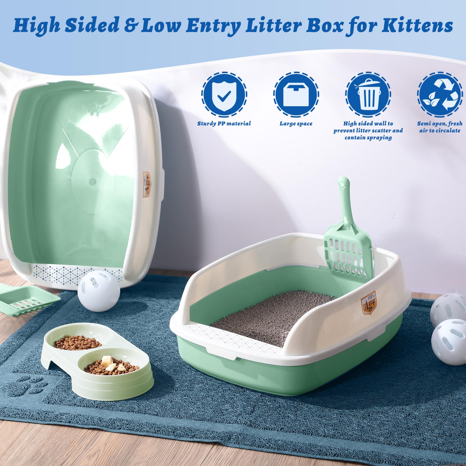 Sliner non-toxic PP cat bowls resist scratches and are easy to clean