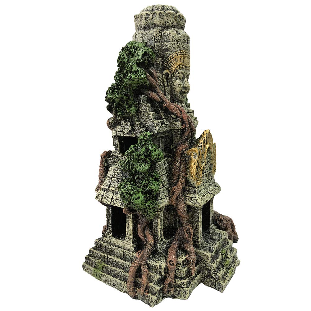 SLOCME Buddha statue provides a shelter for small fish in the tank
