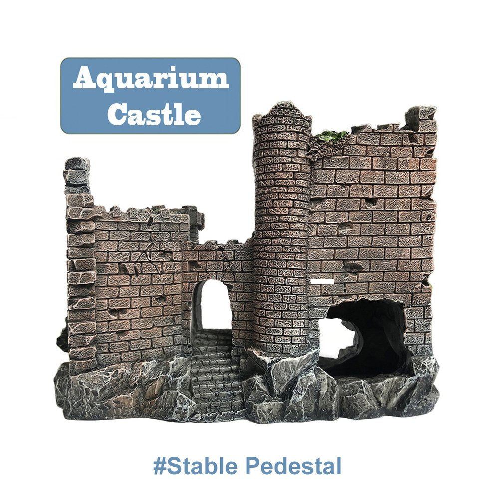 SLOCME aquarium castle packaging shows careful protection and ready-to-ship quality