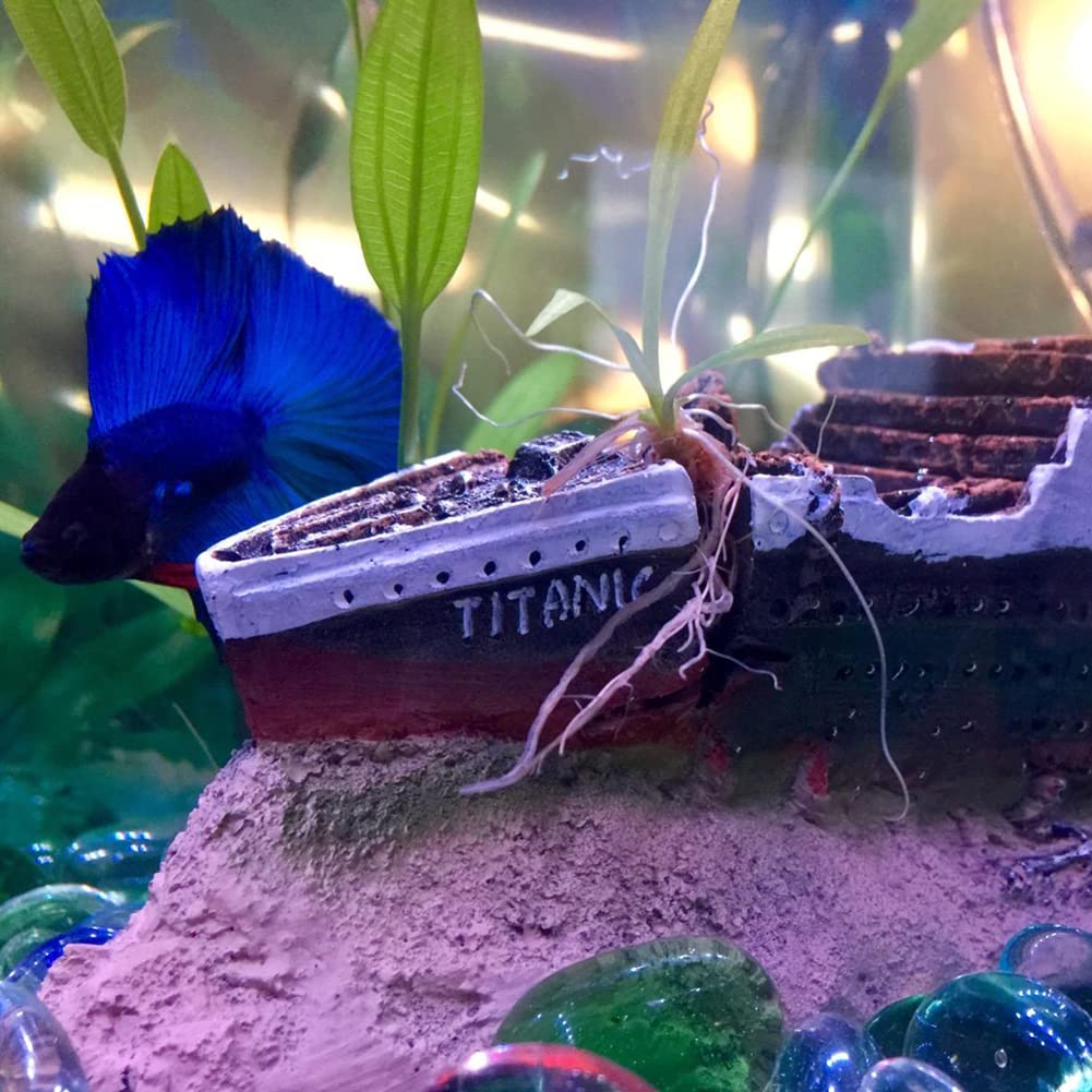 SLOCME easy-clean Titanic ornament keeps your tank looking pristine