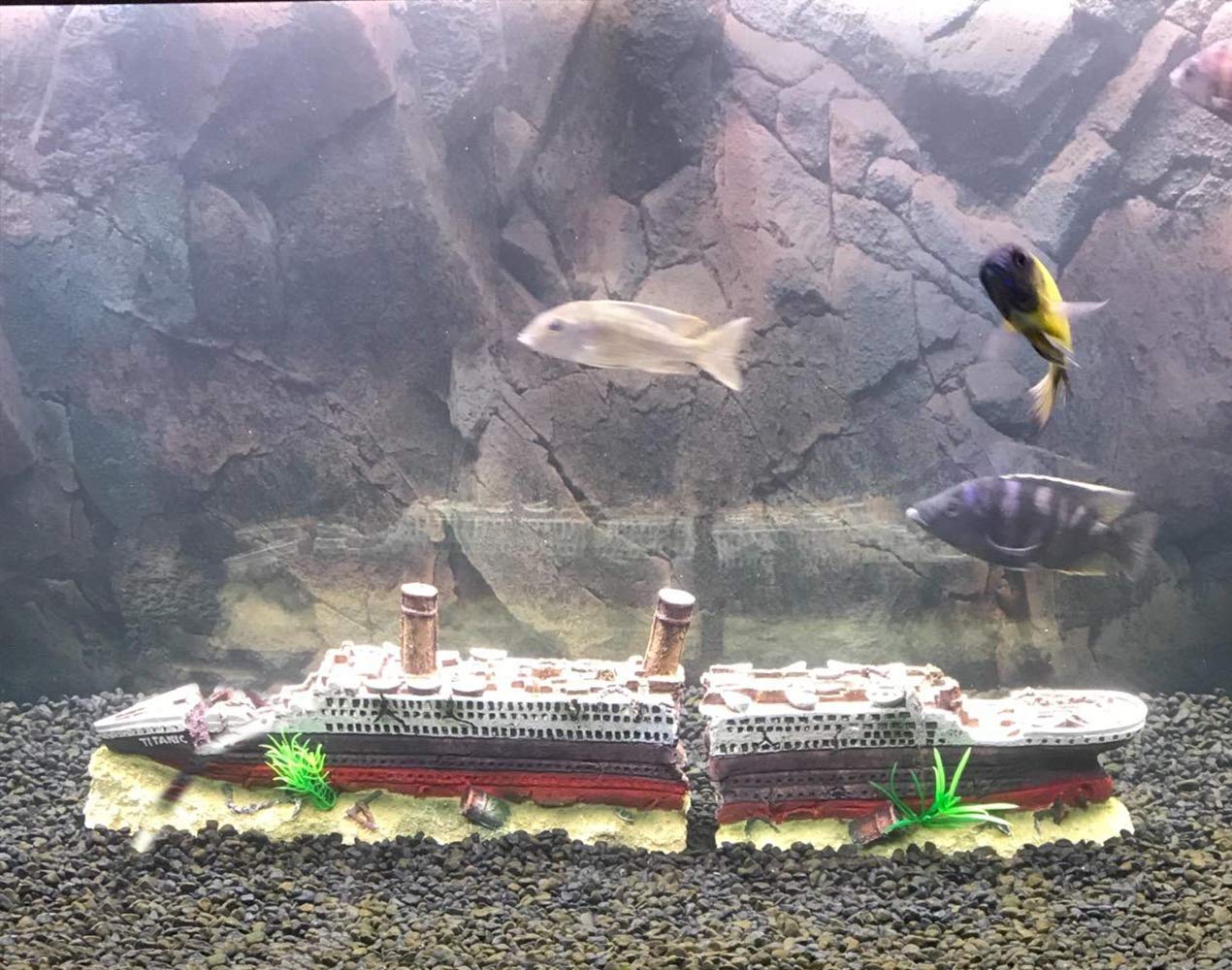 SLOCME large shipwreck ornament suits big tanks for dramatic aquascapes